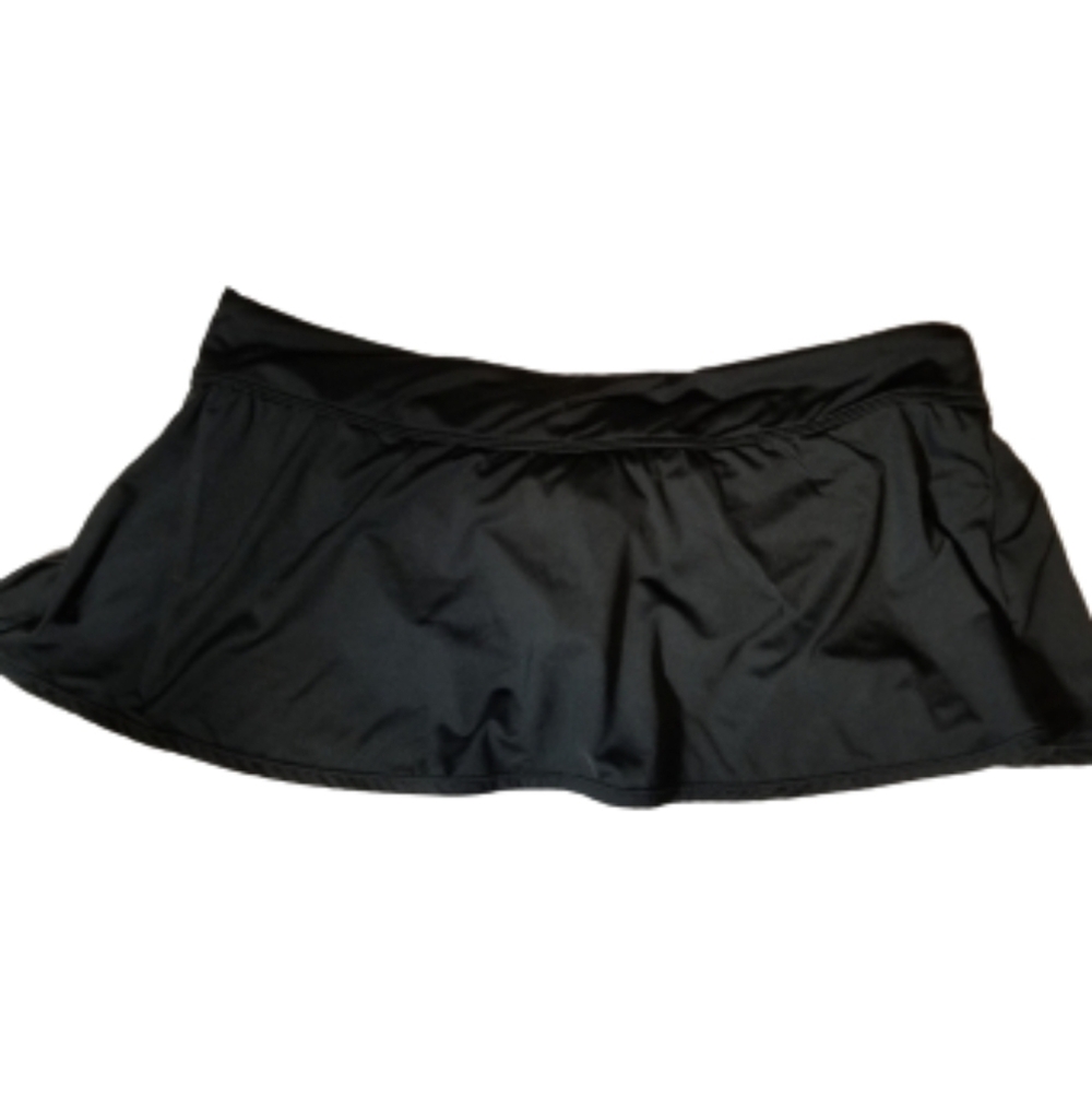 ELLE Black, Women's Elastic, Swim Skirt, 8